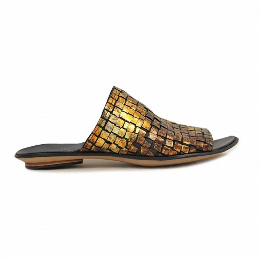 NEW CYDWOQ women's asia vintage sandal in aged gold
